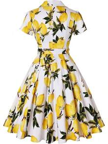 Women Vintage Cocktail Swing Dress, Midi Evening Dress, Rockabilly 50s 60s 1950shalloween - Kẻ sọc hồng - Xem 3