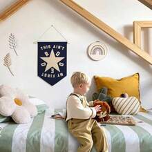 Western Cowboy Wall Canvas Banners For Nursery Decor This Ain't My First Rodeo Hanging Display Pennant Banner Flags In Navy Blue Ideal For ' Boys Toddler Room And Playroom Wall Art Decoration