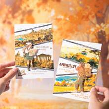 have a good day 10 件/包复古风景装饰贴纸、创意美学贴纸、DIY 剪贴簿工艺材料、节日礼物、个性化文具用品