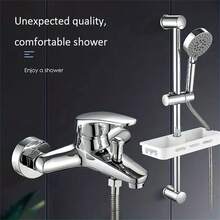 3-Way Bathroom Shower Faucet Set With Hot & Cold Mixer Valve And Shower Head