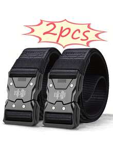 3 piezas Nuevo cinturón táctico de liberación rápida de nailon para pantalones de entrenamiento, entrenamiento al aire libre y cinturones casuales para hombres. Adecuado para adolescentes, jóvenes, hombres, casual, al aire libre, atlético, vacaciones, regalos de graduación, cumpleaños, uso diario, Halloween, casual, negocios, calle, bohemio, occidental, al aire libre, regalo para hombres, esposo, novio, padre, papá, Navidad