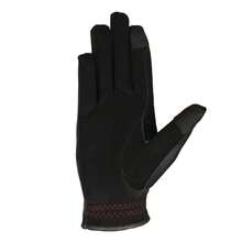 Hy Unisex Adult Logo Riding Gloves (Black) - 100% Mixed - (BZ6049) - Black - View 2