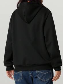 Sudadera térmica a prueba de viento para mujer - Sudadera con capucha para correr en invierno con bolsillos para senderismo y entrenamiento