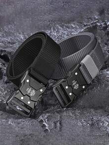 3 piezas Nuevo cinturón táctico de liberación rápida de nailon para pantalones de entrenamiento, entrenamiento al aire libre y cinturones casuales para hombres. Adecuado para adolescentes, jóvenes, hombres, casual, al aire libre, atlético, vacaciones, regalos de graduación, cumpleaños, uso diario, Halloween, casual, negocios, calle, bohemio, occidental, al aire libre, regalo para hombres, esposo, novio, padre, papá, Navidad