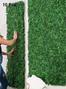 60cm x 40cm人造草坪，綠色塑膠仿葉板，牆面裝飾，人造常春藤藤蔓，適用於花園，庭院，簡單的仿葉家居裝飾，情人節，禮物
