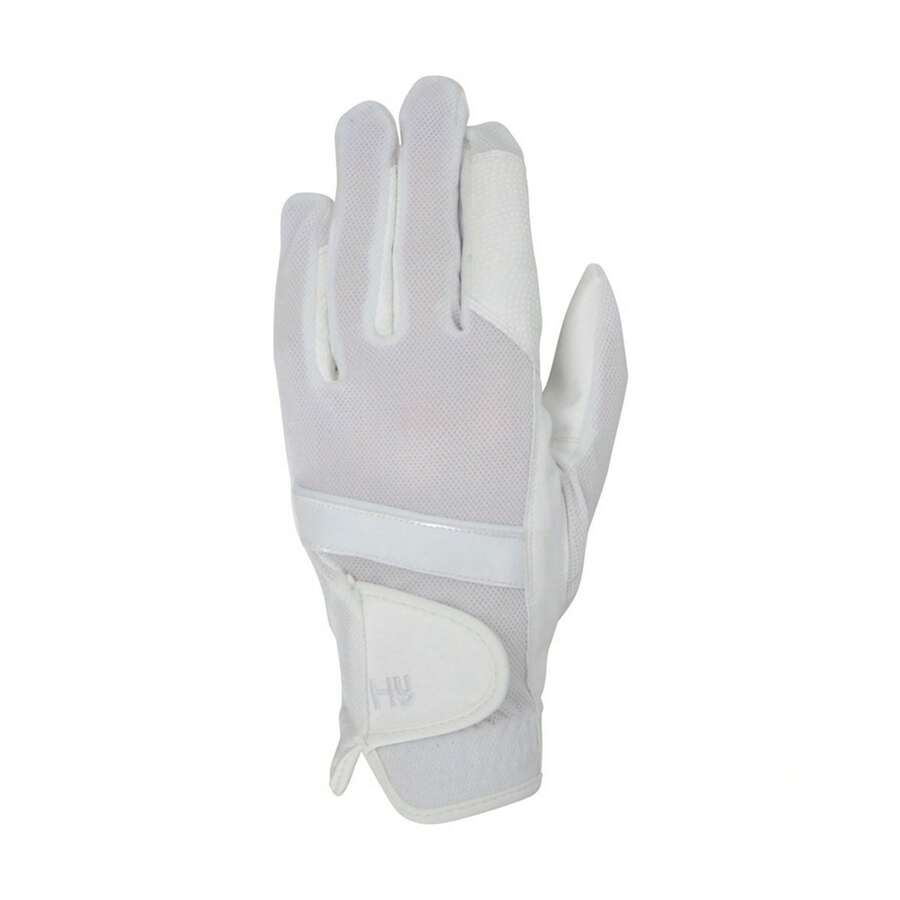 Adults Pro Performance Riding Gloves (White) - 100% Synthetic - (BZ679) - White - View 1