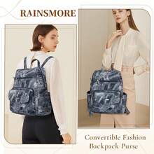 Mochilas para Mujer Pequeñas Bolsa Tipo Mochila Antirrobo Mujer de Cuero Mochila para Laptop Mujer de 13.3 Pulgadas - Negro - Ver 7