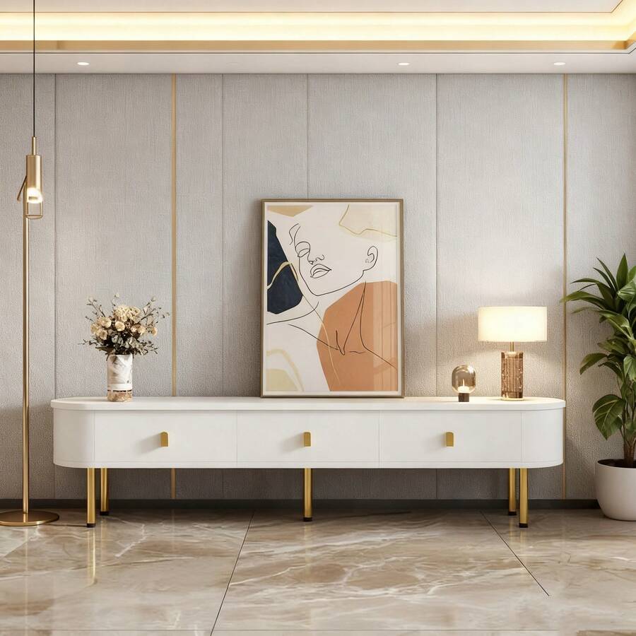 Television Stands & Entertainment Centers - White - View 1