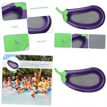 Colchn Inflable de Agua Forma de Berenjena para Sof Acutico para Verano y Relajacin el Agua - Púrpura - Ver 1