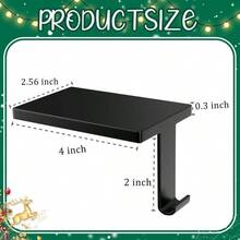 3 Pack Stocking Holder Stocking Hangers Mantel Hanging Hooks Fireplace Weighted Stand Holder Bases Xmas Party Freestanding Home Decoration Black, 3