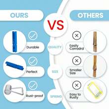 50PCS Colored Wooden Clothespins, 29inch 10 Color Clothes Pins For Clip Pictures Photos Decorative, Small Colorful Wood Decoration Closepins Clips,10 Color Each 5Pcs (Colored) - 黑色 - 查看 2