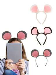 1pc Cartoon Cute Mouse Ear Headband - Animal Ears Party Accessory Costume Prop