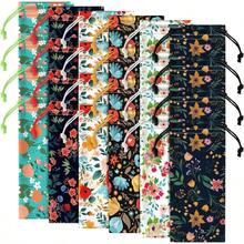 24 Piezas Bolsa para Gafas de Sol Bolsa de Microfibra con Cordn Funda Suave Multicolor para Gafas de Sol Bolsa para Gafas de Sol Bolsa para Anteojos Colores Vvidos, Flor - inicial - Ver 9