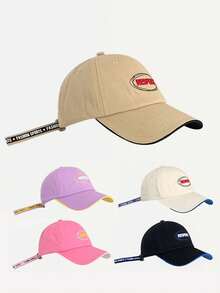 INNNEVV 1pc Unisex Denim Baseball Cap With Embroidered Letter, Vintage Street Style