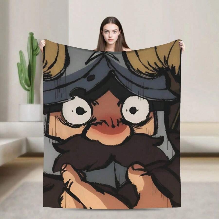 Senshi Anime Dungeon Meshi Flannel Throw Blanket Delicious In Dungeon Blankets For Bed Bedroom Soft Bedding Throws,.Jpg - trắng - Xem 1