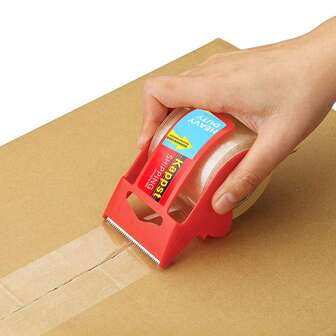 CUTTRSZE 1 rulle packtejp med dispenser, 30 m längd, 1,5" kärna, lämplig för hem, kontor, förpackning, frakt, skolstart, kontorsmaterial, kontorsmaterial och skolmaterial