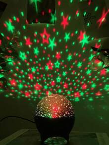 [RGB Color Changing Magic Ball Light] LED Starry Sky Projection Magic Ball, Festival Atmosphere Light, Theme Party Lighting - USB Powered, Plug And Play, Multi-Color Changing, Includes Starry Night Dream And Christmas Adventure Projection Themes, Suitable For Home Living Room, Party Spaces, Themed Scenes And Room Decor, Easily Creates A Dreamy And Dazzling Visual Feast. - Black - View 12