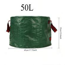 200升加厚型带提手花园落叶袋，绿色可重复使用耐用园艺垃圾袋，庭院垃圾袋，清洁用品，返校用品 - 彩色 - 查看 9