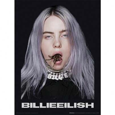Billie Eilish Spider Poster (Black) - 100% Mixed - (PM4450)