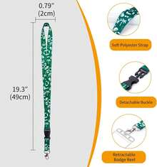 B - 6 Pcs Waterproof Lanyards With Detachable Buckle & ID Badge Holder For Cruise Ship Key Cards & Essentials,23417828