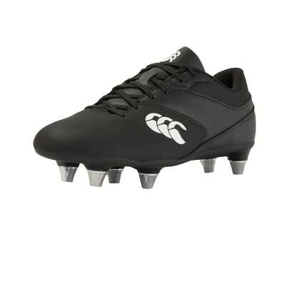 Canterbury of New Zealand Childrens/Kids Phoenix Raze Soft Ground Rugby Boots (Black/White) - 100% Mixed - (CS1860)