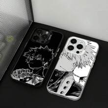 1PC Funda de Teléfono Anime Bakugo Katsuki Funda de Teléfono IMD color plata para 17 16 15 14 13 12 11 Pro Max Plus - z7 - Ver 5