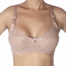 Plus Size Bra Without Underwire Extra Reinforced Support - Beige - View 4