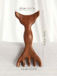 1pc Natural Wooden Dual-Head Multi-Function Facial Massage Tool, Women Face Beauty Gua Sha Meridian Massage, Skin Lifting Head Massager