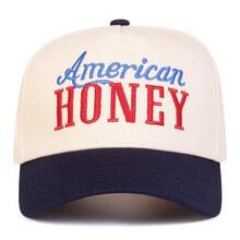 1Piece Men HONEY Letter Embroidered Two Tone Five-Panel Baseball Cap Outdoor Adjustable Sunscreen Leisure Hat Spring Autumn Travel Tourism Beach Vacation - 彩色 - 查看 9