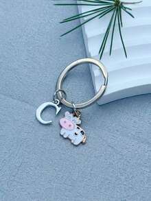 Cute Cow Keychain Gift For Cow Lovers - White Cow - View 6