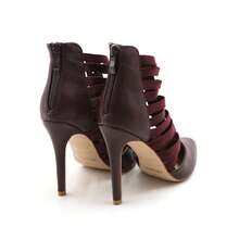 lunryet Women's Platform Heel Dance Boots Peep Toe Latin Salsa Ballroom Ankle Dance Shoes TINA-10 - RƯỢU - Xem 8