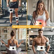 Abdominal Stimulator, Abdominal Shaping Belt, Muscle Stimulator With Heating Function, Used For Reducing Abdominal Fat, Removing Cellulite, Burning Fat, Postpartum Abdominal Exercise, Making The Abdomen Smooth And Tight, Lower Back Massager, Relieving Pain, Suitable Gift For Men And Women - Beige - View 10