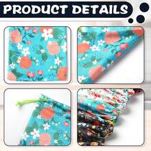 24 Piezas Bolsa para Gafas de Sol Bolsa de Microfibra con Cordn Funda Suave Multicolor para Gafas de Sol Bolsa para Gafas de Sol Bolsa para Anteojos Colores Vvidos, Flor - inicial - Ver 3