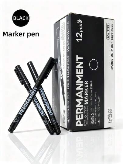 20pcs Permanent Waterproof Acrylic Marker Pen Set, 1-2mm Fine Tip, Quick Drying, Suitable For Painting On Rock, Ceramic, Glass, Wood, Metal, Fabric And More. Fade-Resistant, Bleed-Proof, Water-Based, Odorless. Ideal For DIY Art Creation, Digital Drawing, Writing, Graffiti, Marking On Various Surfaces, Applicable For Home, School, Office And More.