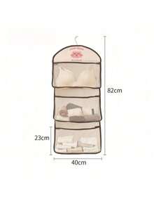 1 Stück Panda-Motiv Nylon Hängeaufbewahrung für Unterwäsche & Socken - atmungsaktiver Mesh Wand- oder Türaufhänger mit mehreren Fächern, ideal für Schlafzimmer, Badezimmer & Küche, tragbarer Kleiderschrank