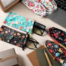 24 Piezas Bolsa para Gafas de Sol Bolsa de Microfibra con Cordn Funda Suave Multicolor para Gafas de Sol Bolsa para Gafas de Sol Bolsa para Anteojos Colores Vvidos, Flor - inicial - Ver 5