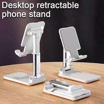 1 Portable Telescopic Mobile Phone Holder, Compatible With All Mobile Phones, Available In 2Colors Compatible With IPhone, Android Phone, Gift For Birthday, Family, Friends, For Summer Bathroom Kitchen Gifts Birthday Phone Stand Phone Accessories Strong Load-Bearing