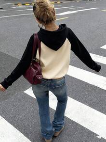 Teen Girl Long Sleeved Sweatshirt With "SLAY ALL DAY" Print Pattern, Autumn And Winter - Multicolor - View 2