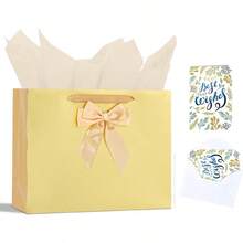 13 Motheru2019s Day Bags With Card Tissue Flower - Birthdays, Valentineu2019s, Weddings, Anniversaries, Kit Includes Card And Tissue Paper Red, 1 Piece