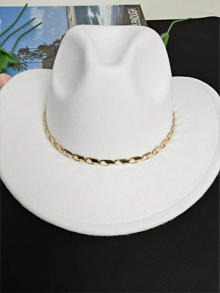 1pc Simple Versatile Single Layer Beaded Chain Hat Accessory, Multifunctional Detachable Hat Chain, Daily Hat Decoration