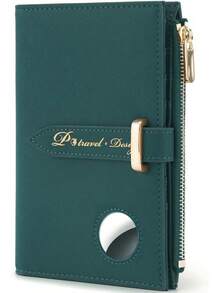 VanFn Airtag Passport Holder, RFID Travel Passport Wallet, Family Passport Holder, Ladies Bifold Wallets, Slim Leather Credit Card Wallet Women, Trip Document Organizer P.Travel Series2025 - 棕色 - 查看 8