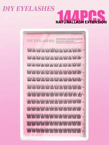 120PCS C Curl Wispy Natural Lash Clusters | MIX 8-16mm DIY Individual False Eyelashes, Easy To Wear & Reusable, Perfect For Daily Makeup, Natural Look Enhancement & Beginner-Friendly Lash Styling - Black - View 6