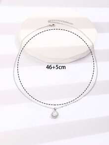 1件時尚高貴奢華的宴會風格水滴形掛墜項鍊