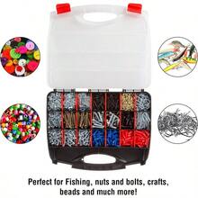 Portable Storage Case Secure Locks And 23 Compartments With Removable Dividers For Hardware Screws Bolts Nails Beads Jewelry And More By Stalwart