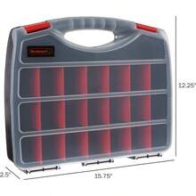 Portable Storage Case Secure Locks And 23 Compartments With Removable Dividers For Hardware Screws Bolts Nails Beads Jewelry And More By Stalwart