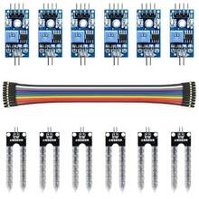WWZMDiB 6Pcs 3.3V5V LM393 Soil Moisture Sensor Kit For Arduino DIY Automatic Watering - 如圖 - 查看 2