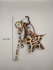 1pc Silver Star Charm, Keychain For Women