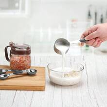 Measuring Cups and Spoons Set, 13 - Piece Stainless Steel Measuring Cup and Magnetic Measuring Spoon Set, Stackable Kitchen Tools and Used Dry Ingredients Black - acero inoxidable - Ver 4