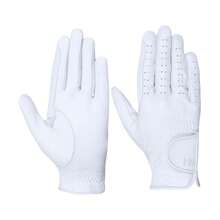 Hy Adults Leather Riding Gloves (White) - 100% Leather - (BZ578) - White - View 1