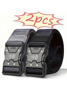 3 piezas Nuevo cinturón táctico de liberación rápida de nailon para pantalones de entrenamiento, entrenamiento al aire libre y cinturones casuales para hombres. Adecuado para adolescentes, jóvenes, hombres, casual, al aire libre, atlético, vacaciones, regalos de graduación, cumpleaños, uso diario, Halloween, casual, negocios, calle, bohemio, occidental, al aire libre, regalo para hombres, esposo, novio, padre, papá, Navidad